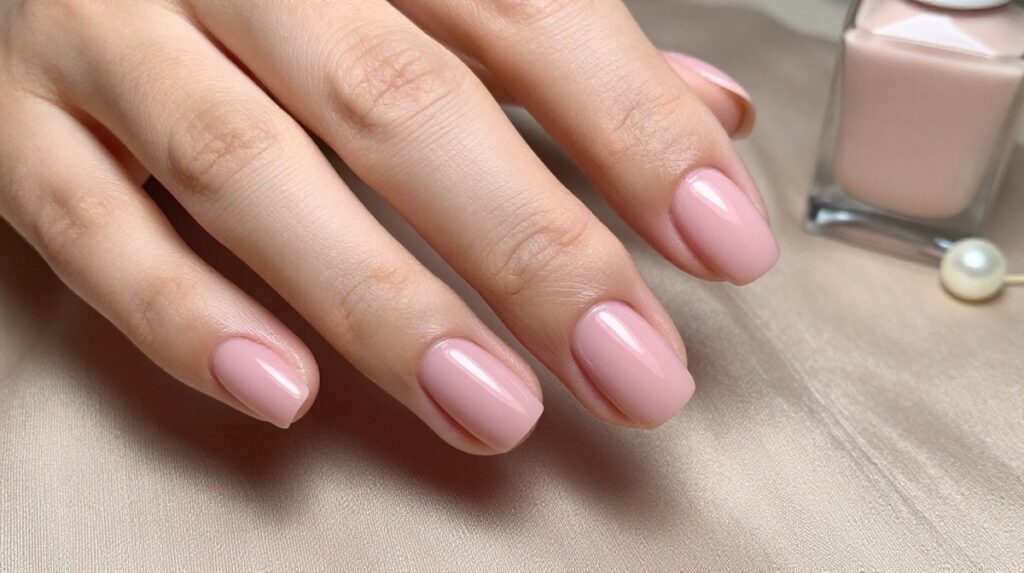 4. Milky Pink Gloss Nails