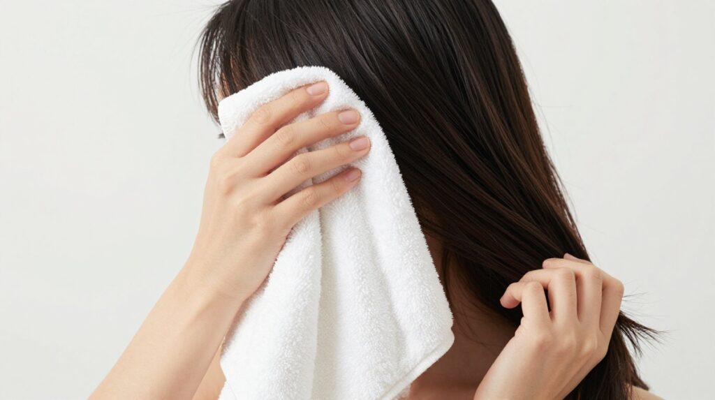 Step 2: Towel Dry Gently