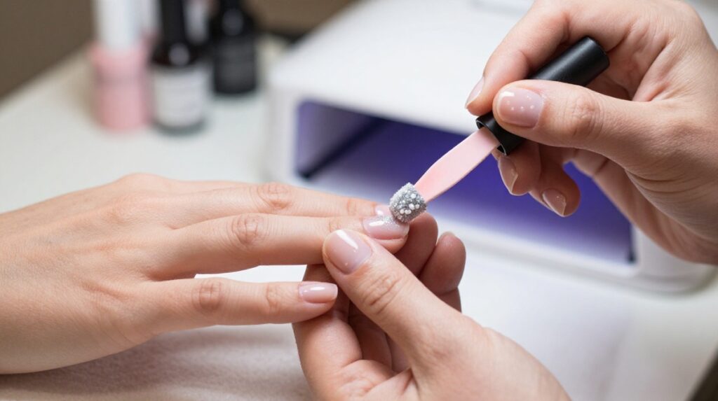 Gel Polish with Chrome Powder