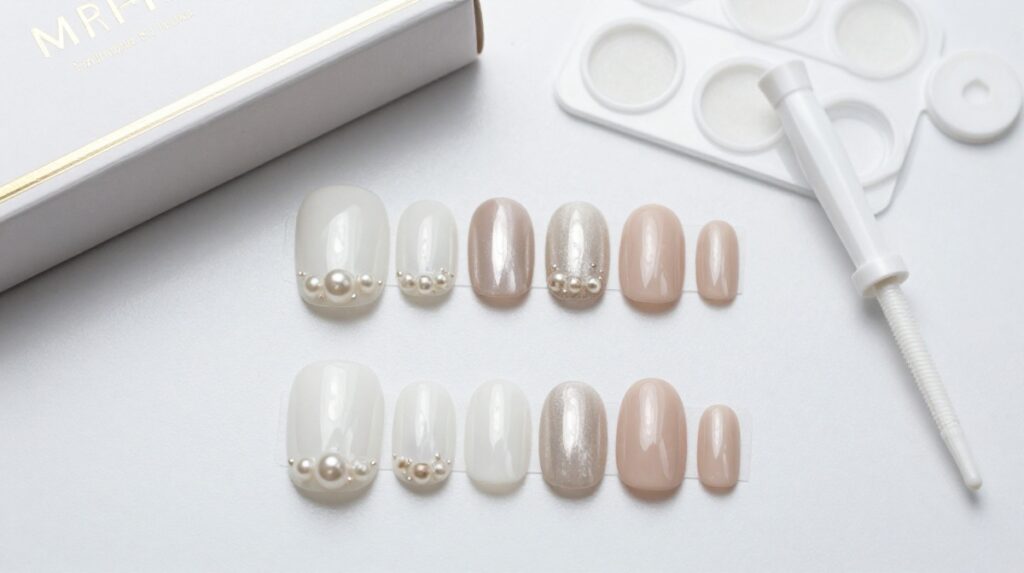 Pearl Chrome Press-On Nails