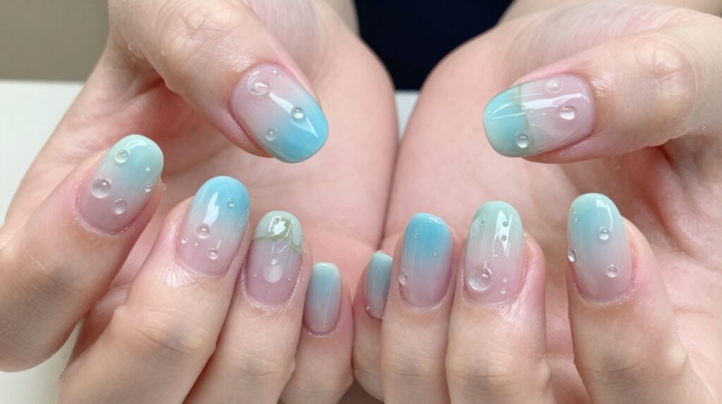 7. Water Drop Nails
