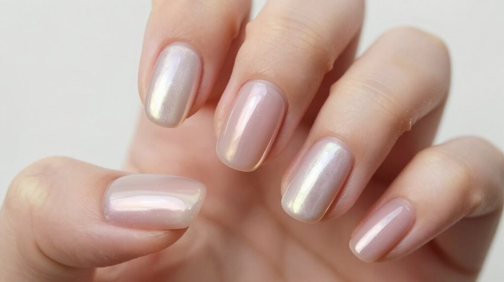 10. Chrome Glaze Nails