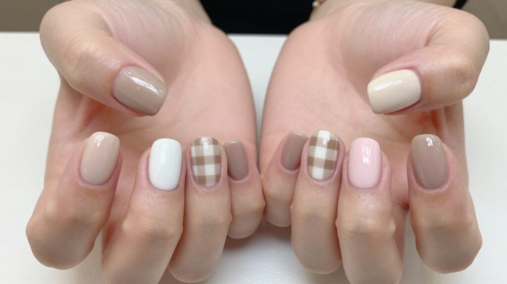 11. Neutral Checkerboard Accent