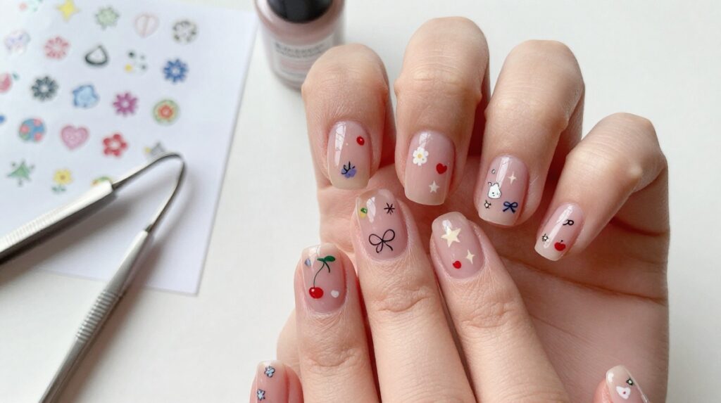15. Nail Stickers on a Clear Base