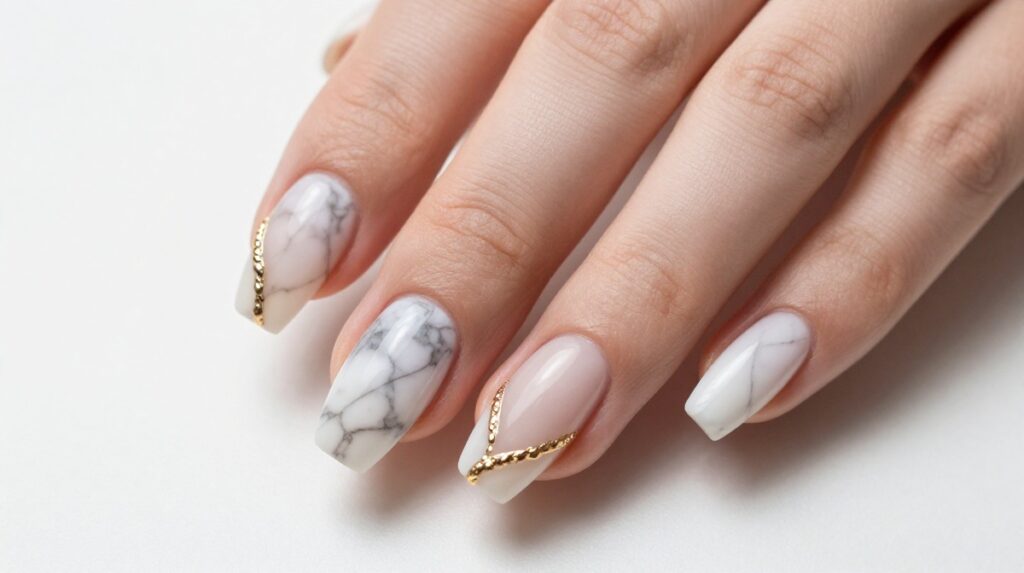 7. Marble Nail Art