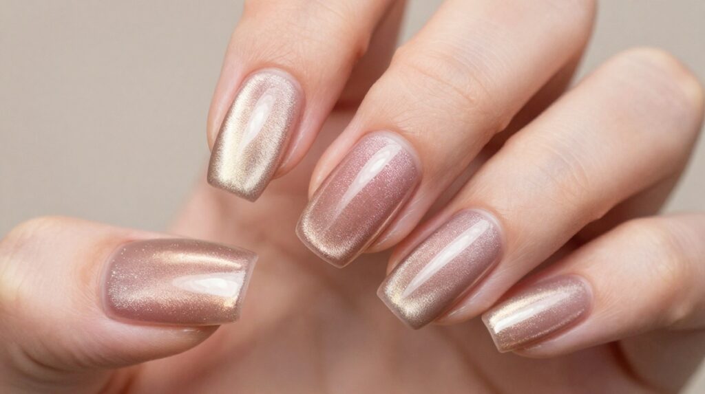 8. Velvet Cat-Eye Nails