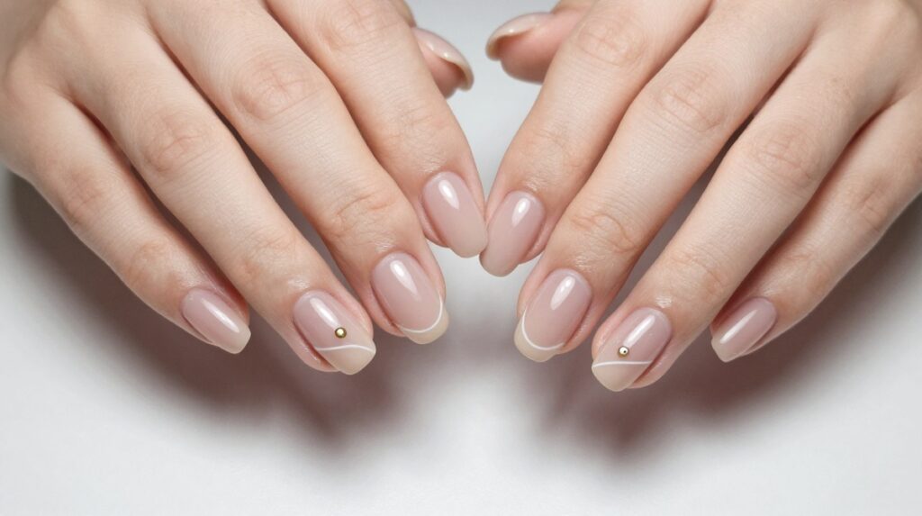 12. Minimalist Luxury Nail Art