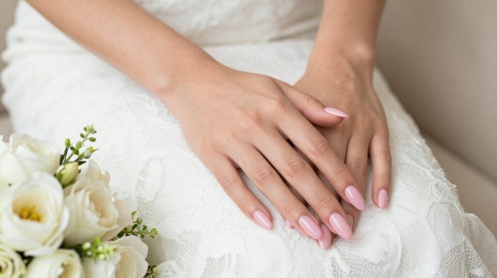 5. Soft Pink Almond Nails