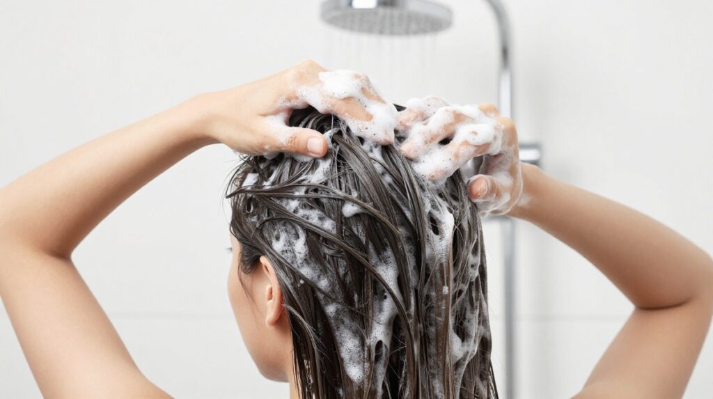 Step 1: Wash With a Lightweight Shampoo