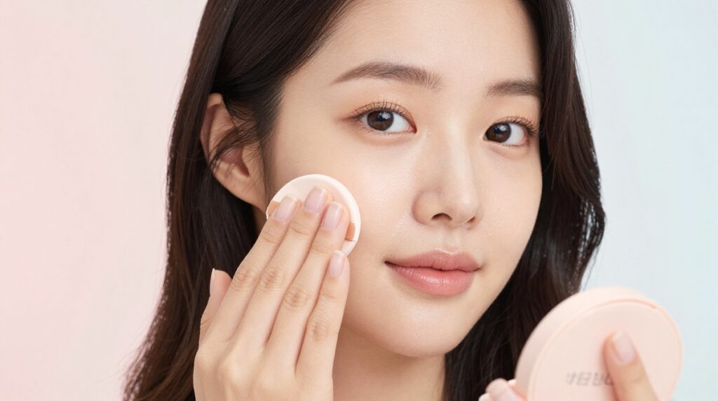 Step 5: Apply Cushion Foundation or BB Cream