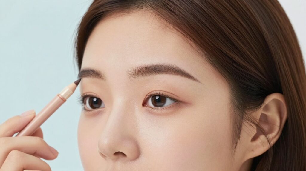 Step 8: Create Soft Straight Brows