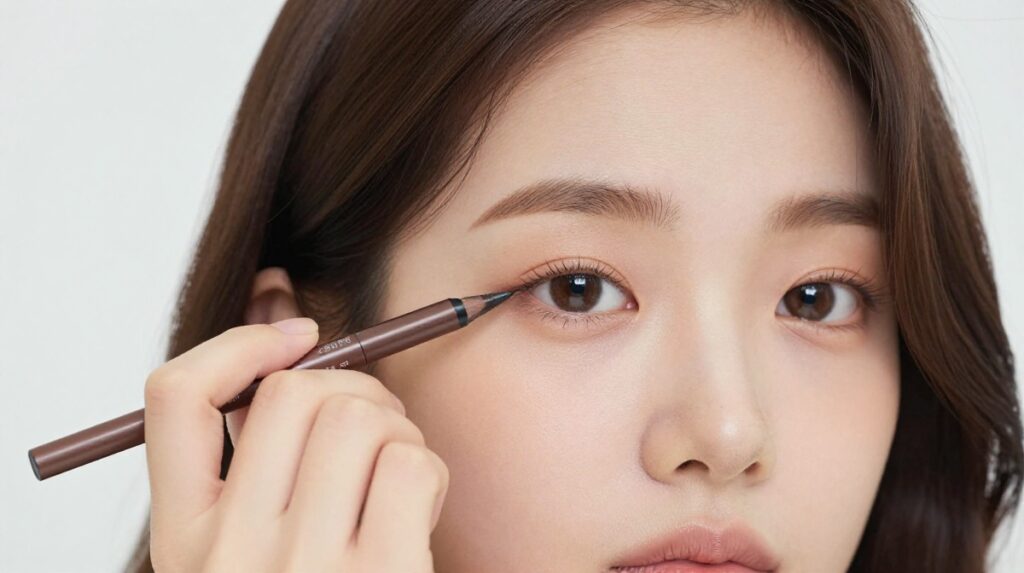 Step 11: Use Brown Eyeliner for a Softer Look